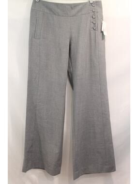 Cabi Sailor Wide Leg Dress Pants Womens size 6 Tall Gray Pockets